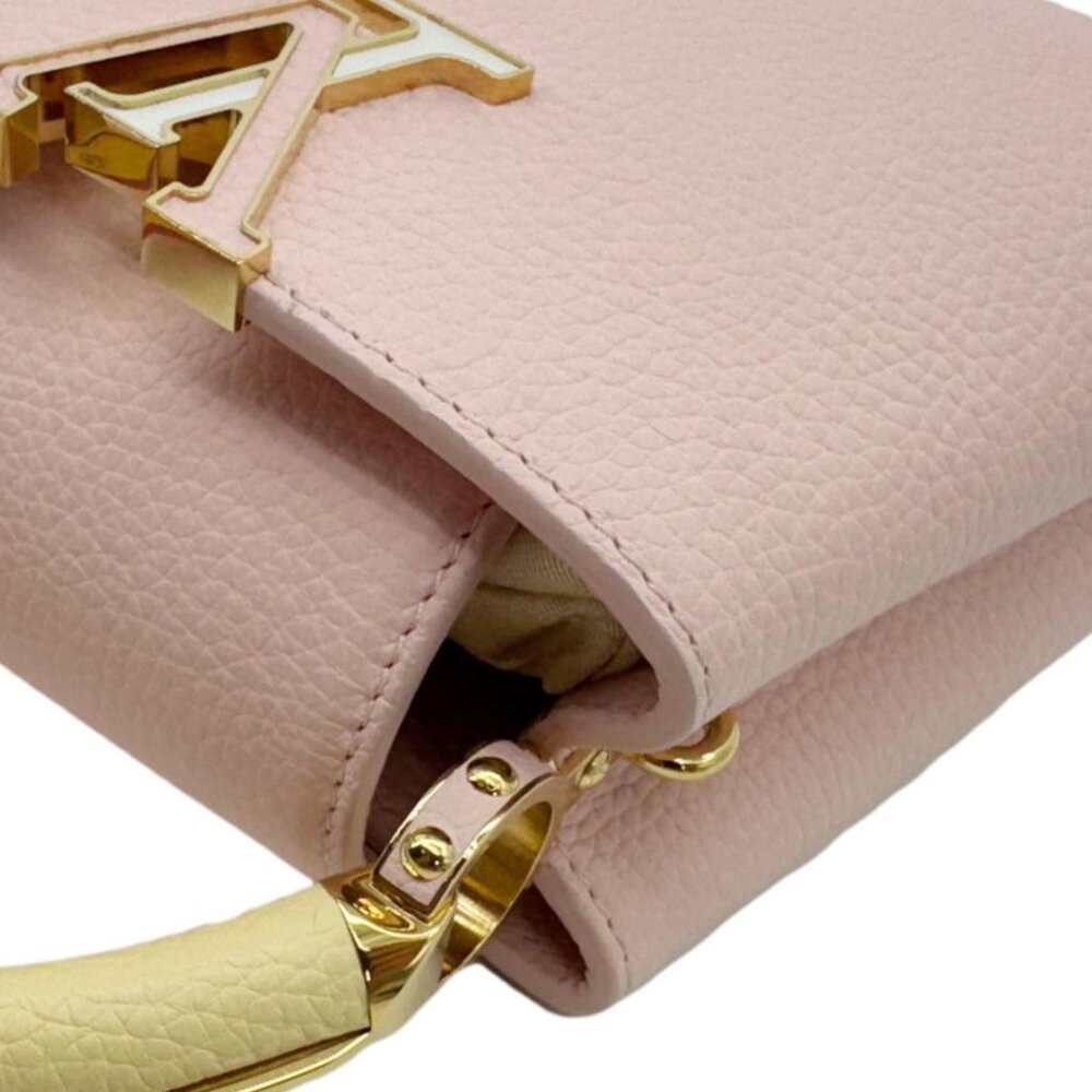 Louis Vuitton  Capucines Mini Taurillon Leather Crossbody Bag Pink - Picture 7 of 12